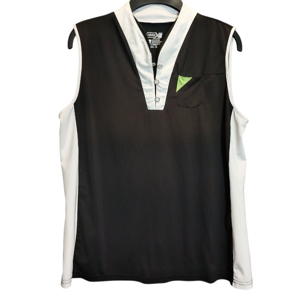 IZOD PFX PerformX Sleeveless Athletic Top Women's Size Large Black White